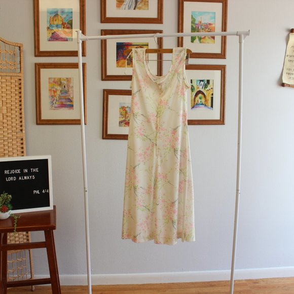Vintage Cherry Blossom Dress Sz M - Picture 4 of 4